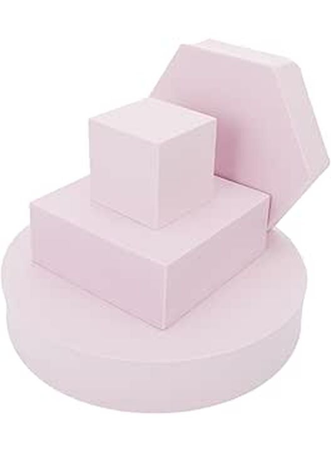 4Pcs Hard Foam Geometric Cube Models Set For Photo Props And Makeup Tools - Image 1