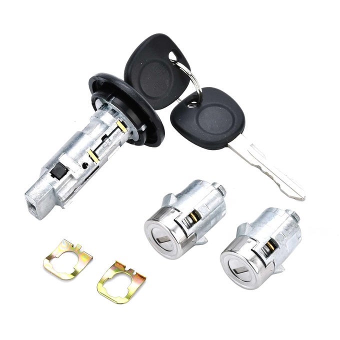 Ignition Switch Lock Cylinder with Front Door Lock Cylinders for 2003-2006 Chevy and GMC Models