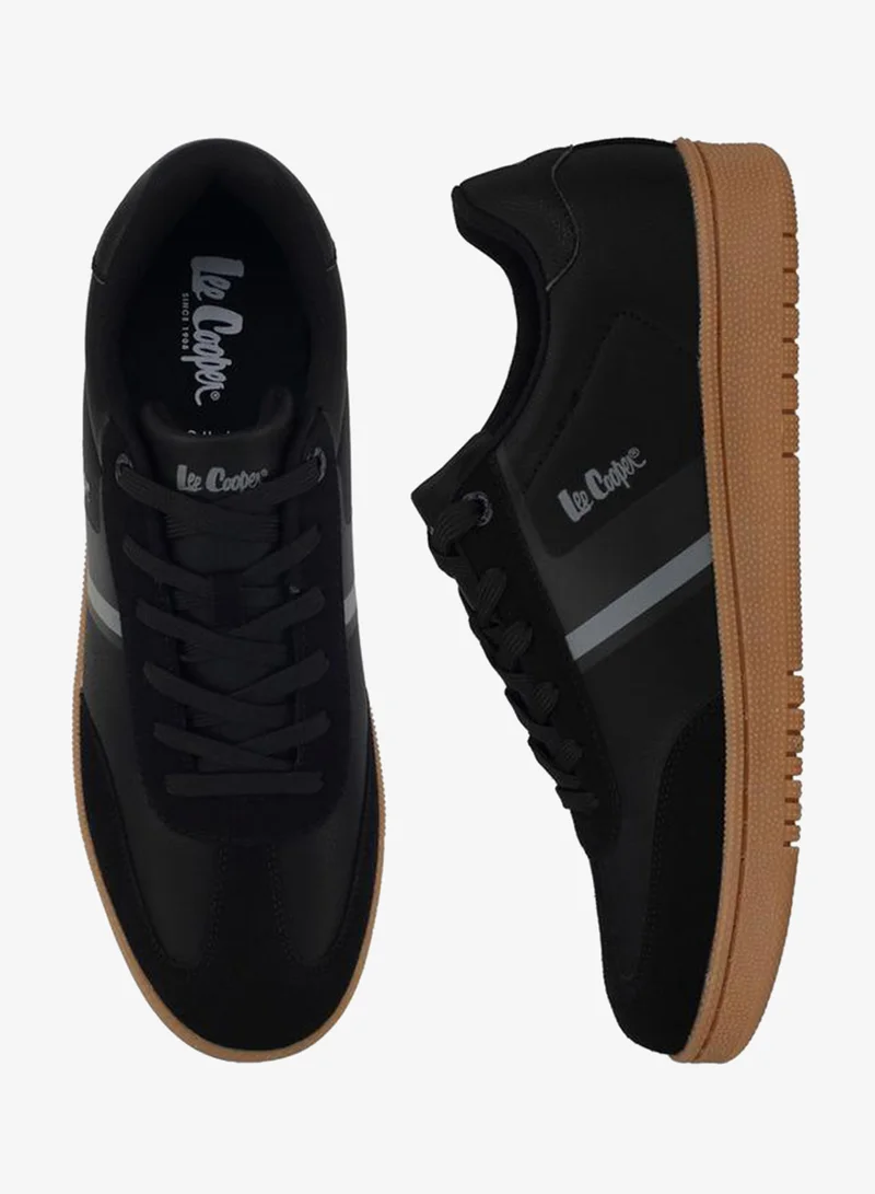 Lee Cooper Men Panelled Logo Lace-Up Sneakers