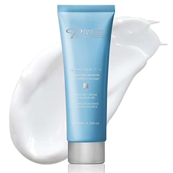 Premier Dead Sea Moisture Cream for Multi Use for face and body, anti-aging face cream, skin care with aloe Vera gel, face moisturizer, light, non sticky. XL size 4.4 fl.oz - Image 1