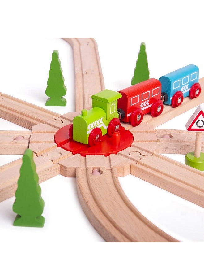Bigjigs Rail Bigjigs Rail 8 Way Turntable - Other Major Wooden Rail Brands are Compatible  - Image 3