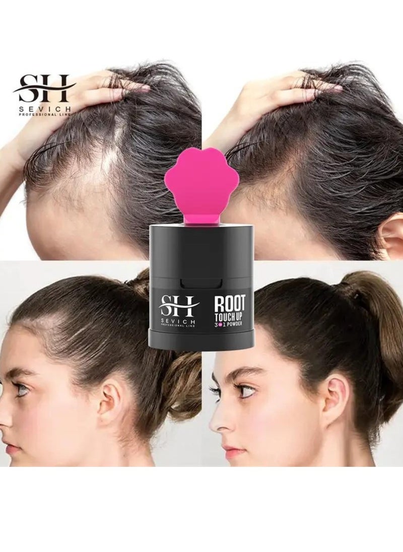 Sevich Hair Root Touch Up Hairline Powder Hair Root Concealer Hair Powder for Hair Root Hair Color Shadow Cover Grey Hair Beard Root Thin Hair Powder Hair Shadow Powder Black 4g  - Image 3