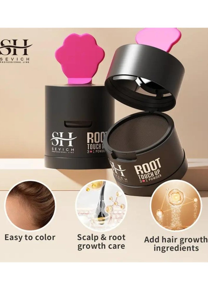 Sevich Hair Root Touch Up Hairline Powder Hair Root Concealer Hair Powder for Hair Root Hair Color Shadow Cover Grey Hair Beard Root Thin Hair Powder Hair Shadow Powder Black 4g  - Image 4