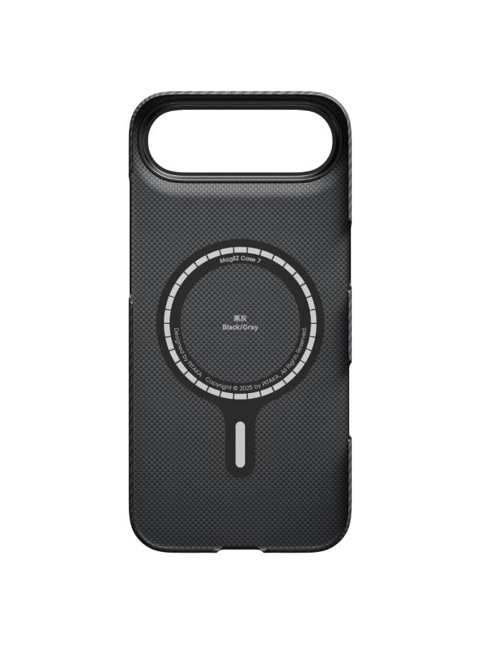 بيتاكا حافظة فائقة النحافة لـ iPhone 17 Air / تقنية PitaTap اللمسية المتكاملة / تصميم خفيف الوزن / تركيب سهل / غطاء خلفي - أسود/رمادي - Image 3