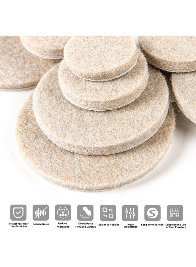 URBANFIX Chair Leg Floor Protector - 80 Pieces, Furniture Felt Pads | Non Skid Floor Protector | Noise Insulation Pad Floor Bumper, Beige - Image 3