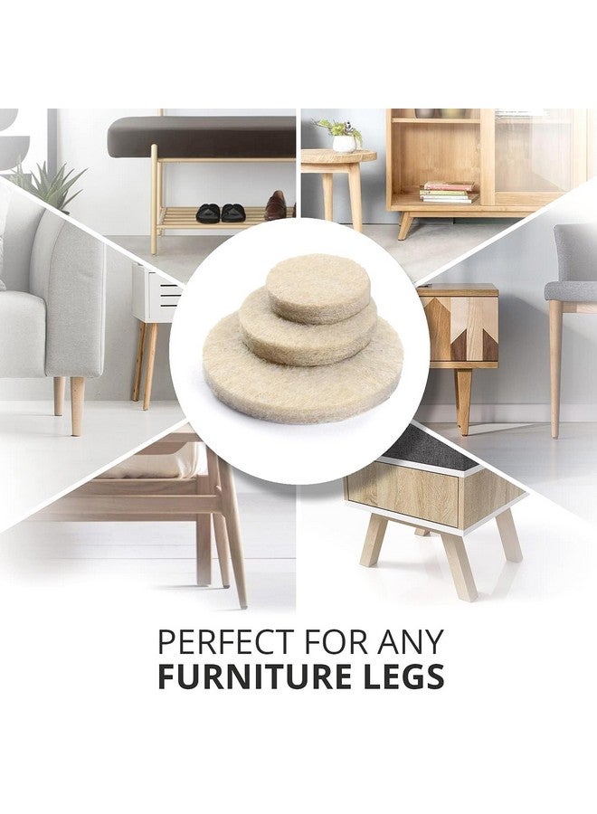 URBANFIX Chair Leg Floor Protector - 80 Pieces, Furniture Felt Pads | Non Skid Floor Protector | Noise Insulation Pad Floor Bumper, Beige - Image 2