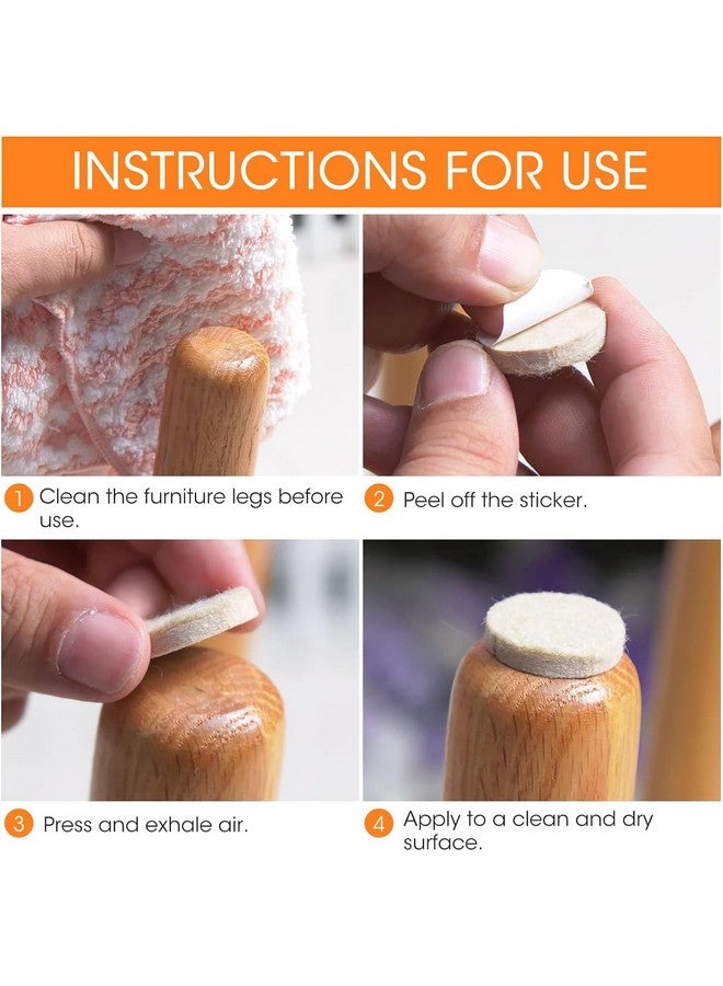 URBANFIX Chair Leg Floor Protector - 80 Pieces, Furniture Felt Pads | Non Skid Floor Protector | Noise Insulation Pad Floor Bumper, Beige - Image 5
