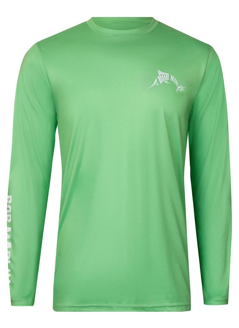 BOB MARLIN Marlin Performance Shirt Rasta Marlin Green-Large  - Image 2