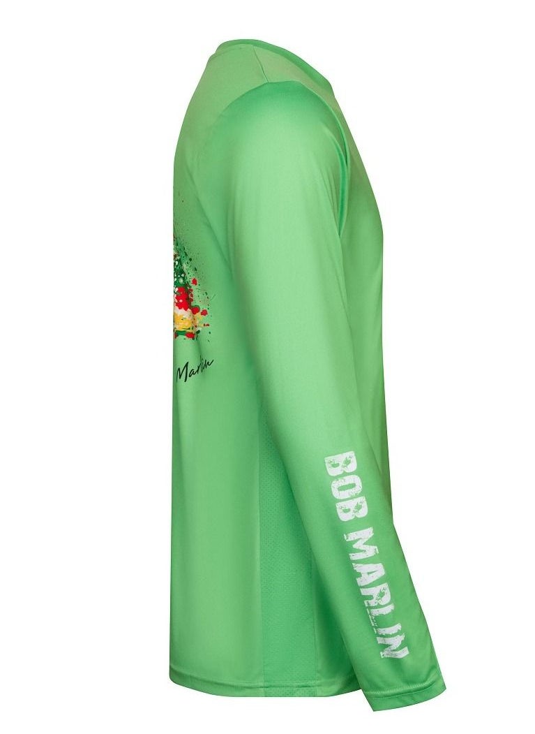BOB MARLIN Marlin Performance Shirt Rasta Marlin Green-Large  - Image 3