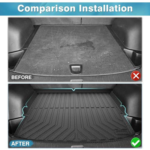 Mixsuper Cargo Liner for Chevrolet Blazer 2019-2024 2025 2026, Trunk Mat for Chevy Blazer Accessories All Weather Cargo Mat Rear Trunk Liner Black - Image 3
