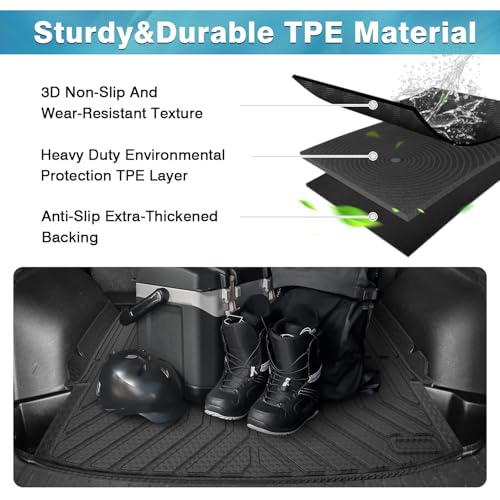 Mixsuper Cargo Liner for Chevrolet Blazer 2019-2024 2025 2026, Trunk Mat for Chevy Blazer Accessories All Weather Cargo Mat Rear Trunk Liner Black - Image 4