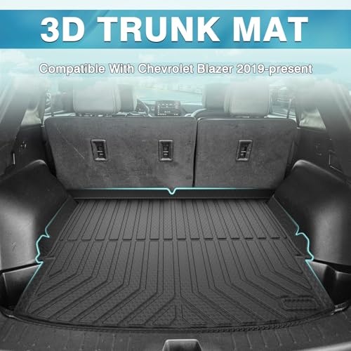 Mixsuper Cargo Liner for Chevrolet Blazer 2019-2024 2025 2026, Trunk Mat for Chevy Blazer Accessories All Weather Cargo Mat Rear Trunk Liner Black - Image 2