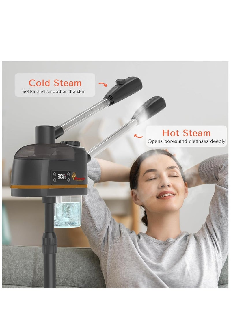 Beauty links 2in1 Digital Facial Steamer Hot and Cold Ionic Steam for Facial Skin Treatment Deep Cleansing and Hydration - Image 1