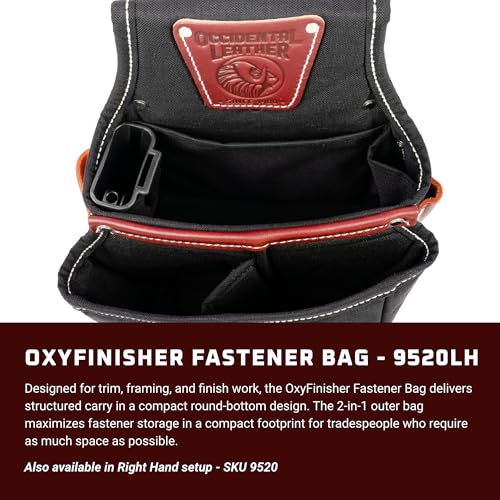 Occidental Leather OxyFinisher Fastener Bag - Left Hand - 11 Pockets & Tool Holders - Made in USA - Image 2