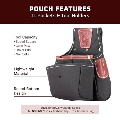Occidental Leather OxyFinisher Fastener Bag - Left Hand - 11 Pockets & Tool Holders - Made in USA - Image 3