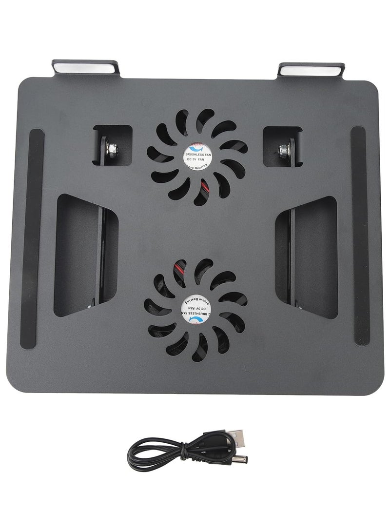 DIGI CORE 360 Rotatable Laptop Stand For Desk With Cooling Fans, Notebook Stand, 360 Rotating Aluminum Laptop Stand Computer Stand, Riser Holder Notebook Stand Compatible With 11 To 17.3 Inches Laptops Black - Image 2