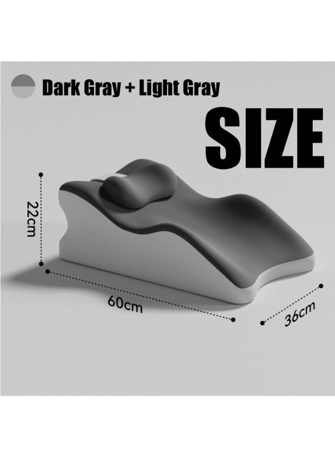 كيلا وسادة النوم على البطن، وسادة مريحة مع دعم وضعي للنوم على البطن، والتدليك والقراءة - غطاء قابل للإزالة - Image 5