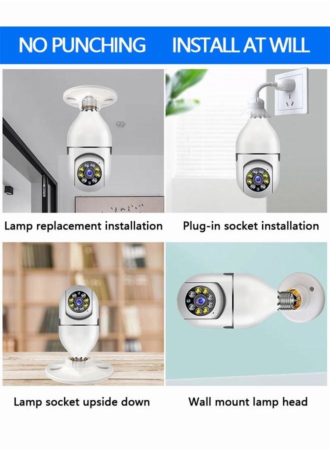 Generic - Wireless Light Bulb Camera 360° Panoramic Surveillance Camera - Image 1