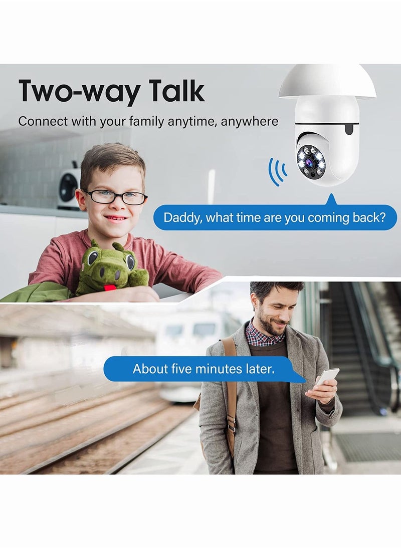 Generic - Wireless Light Bulb Camera 360° Panoramic Surveillance Camera - Image 1