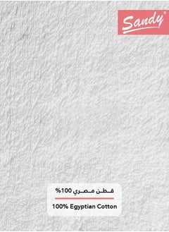 Sandy Sandy Bath Towel Premium Hotel Quality 100% Cotton Made in Egypt, Soft Quick Drying and Highly Absorbent (70x140 cm) - White  - Image 5