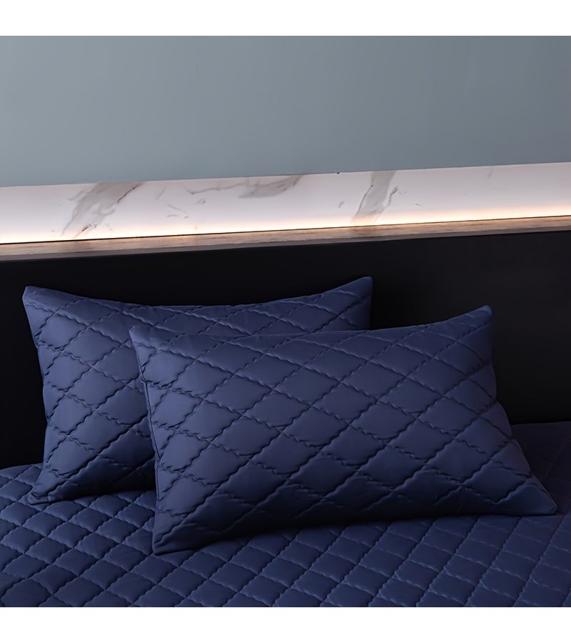 Two Pillow Covers Dark Green King Size Soft Comfortable Solid Color Design For Guest Room Bedroom Hotel - Image 2