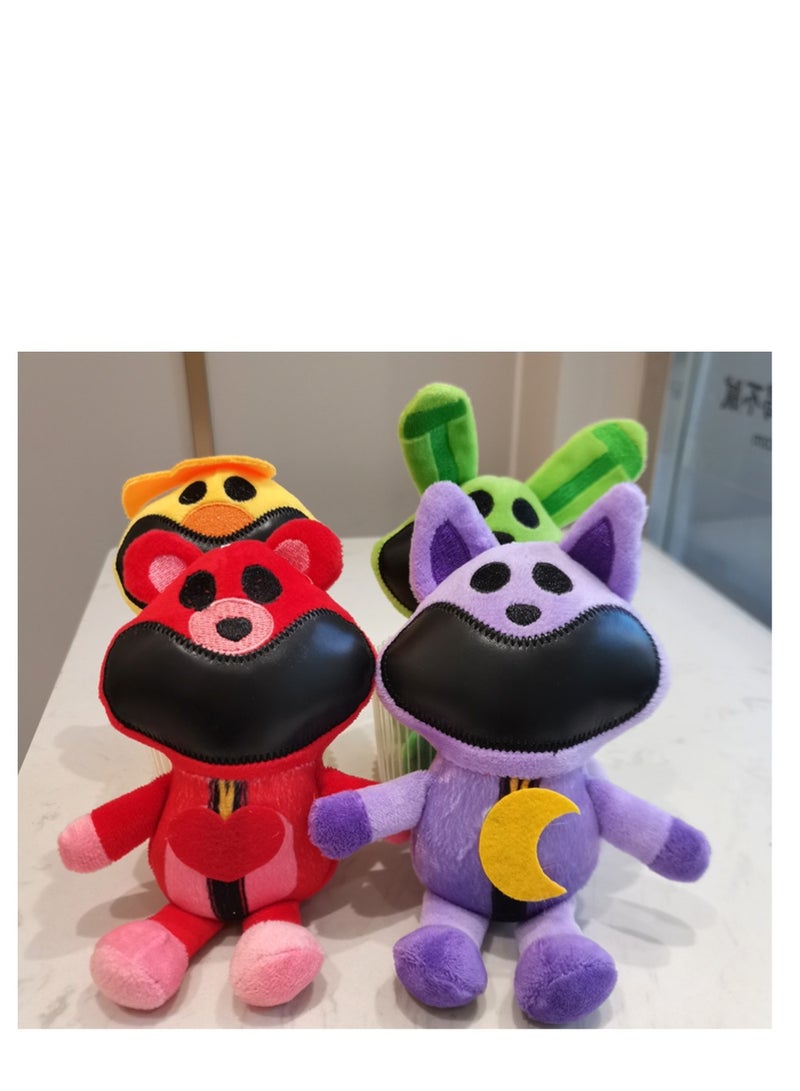 XiuWoo سلسلة مفاتيح جديدة من SmilingCritters، الفصل 3، سلسلة مفاتيح Smiling Critters، سلسلة مفاتيح لطيفة من الرسوم المتحركة الكرتونية SmilingCritters، لعبة لمحبي الألعاب، هدية عيد ميلاد للأطفال، 4 قطع - Image 1