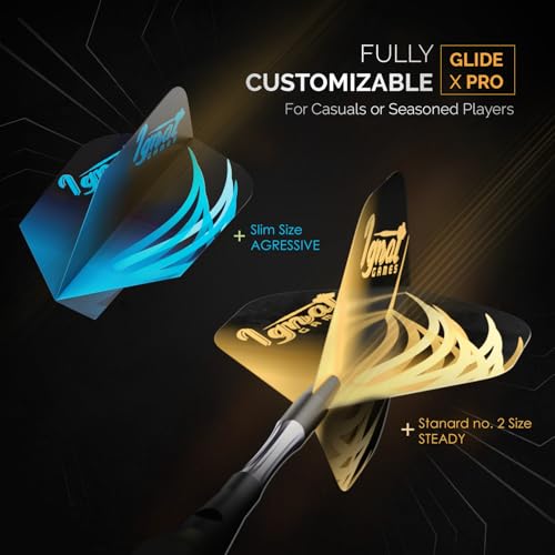 IgnatGames Premium Steel Tip Darts – 3/6/12 Pack Brass Barrels with Aluminum Shafts, 16 GlideXPro Flight Set, Tool Kit & Giftable Case - Image 4