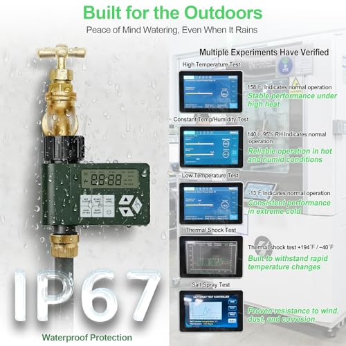 Ortis Hose Faucet Water Timer for Outdoor Garden, Ortis Programmable Sprinkler Timer with Rain Delay/Manual/Automatic Mode, IP67 Leak-Proof Design for Lawn Yard, 1 Outlet - Image 5