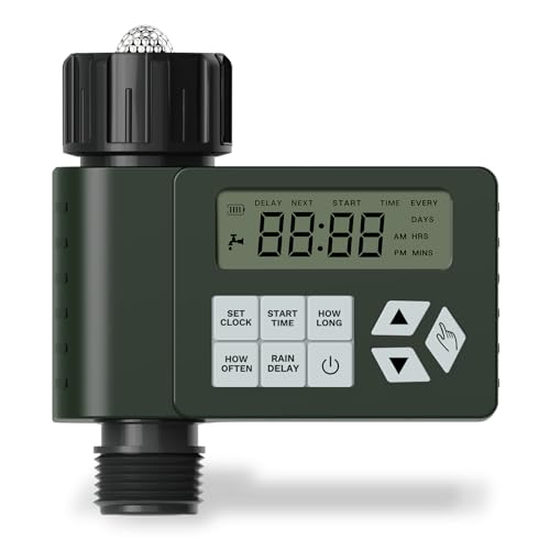 Ortis Hose Faucet Water Timer for Outdoor Garden, Ortis Programmable Sprinkler Timer with Rain Delay/Manual/Automatic Mode, IP67 Leak-Proof Design for Lawn Yard, 1 Outlet - Image 1