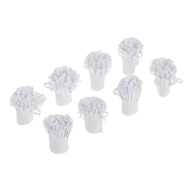 Regency Wraps Paper Frills, Elegant Decorative Holders for Lamb and Pork Chops and Small Chicken Legs, 5/8" Diameter, Small, White, Pack of 8 - Image 1