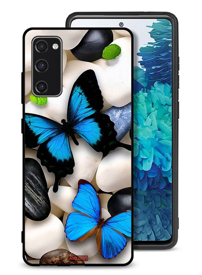 Tolwak Samsung Galaxy S20 FE Protective Case Cover Butterflies On Stones - Image 1