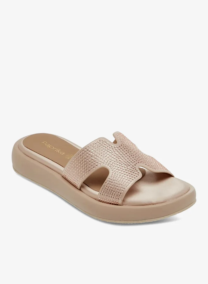 Paprika Women Embellished Slide Sandals
