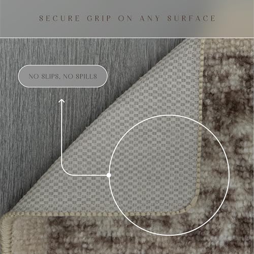 Maples Rugs Distressed Lexington Non Slip Runner Rug For Hallway Entry Way Floor Carpet [Made in USA], 2 x 6, Brown/Neutral - Image 5