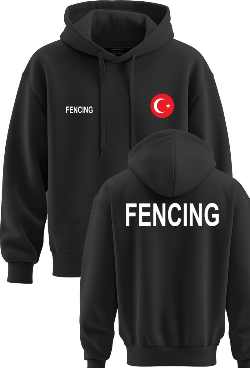 Top Glory Fencing Printed Hooded 3 Rope Winter Türkiye Sweatshirt Fencing Hoodie 