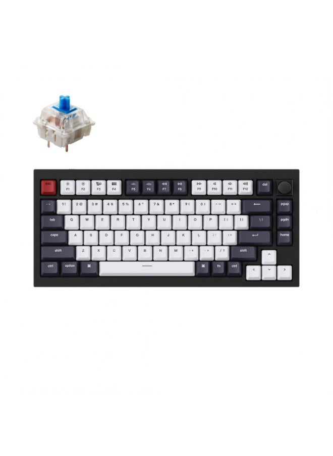 Keychron - Q1-M2 QMK Gateron G-PRO Switch لوحة مفاتيح ميكانيكية RGB ومقبض ومفتاح أزرق وقابل للتبديل السريع المخصص - Image 1