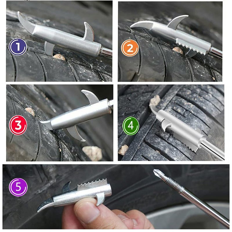 Maplekart Multipurpose Tyre Stone Remover Tool - Car and Truck Tire Cleaning Hook With Solid Rubber Handle for Motor Bike and Wheel Maintenance - Image 4