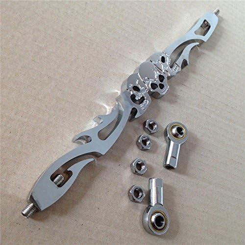 HONGK- Chrome Skull Shift Linkage Compatible with H-D Softail Fxdwg Dyna Glide Flhr Flt [B01C0SR62E] - Image 4