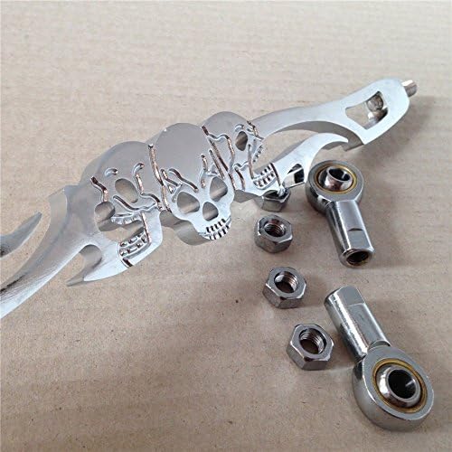 HONGK- Chrome Skull Shift Linkage Compatible with H-D Softail Fxdwg Dyna Glide Flhr Flt [B01C0SR62E] - Image 5