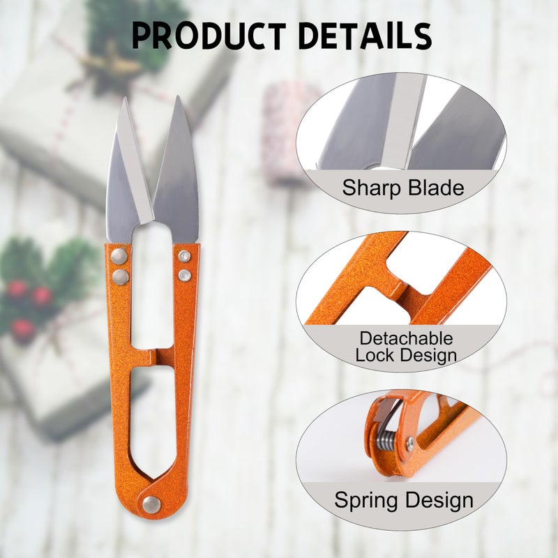 TaShow 9 Pcs 4.1 Inch Sewing Scissors Thread Snips, High-Carbon Steel Yarn Snips, Thread Snippers, Sewing Snips Thread Cutter Scissors for Stitch, Knitting, Mini DIY Supplies, Crafts - Image 3