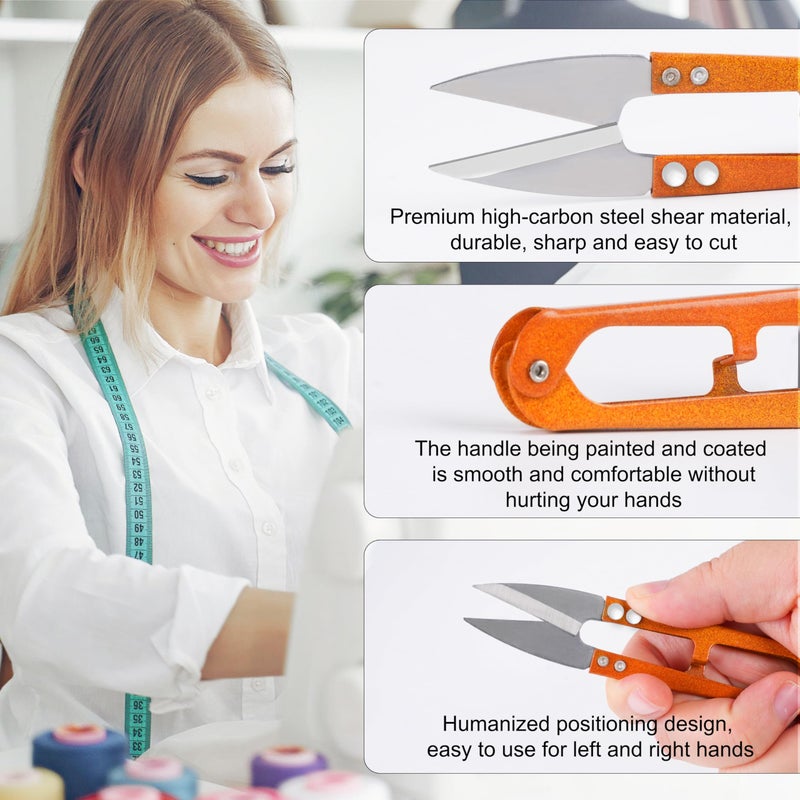 TaShow 9 Pcs 4.1 Inch Sewing Scissors Thread Snips, High-Carbon Steel Yarn Snips, Thread Snippers, Sewing Snips Thread Cutter Scissors for Stitch, Knitting, Mini DIY Supplies, Crafts - Image 4