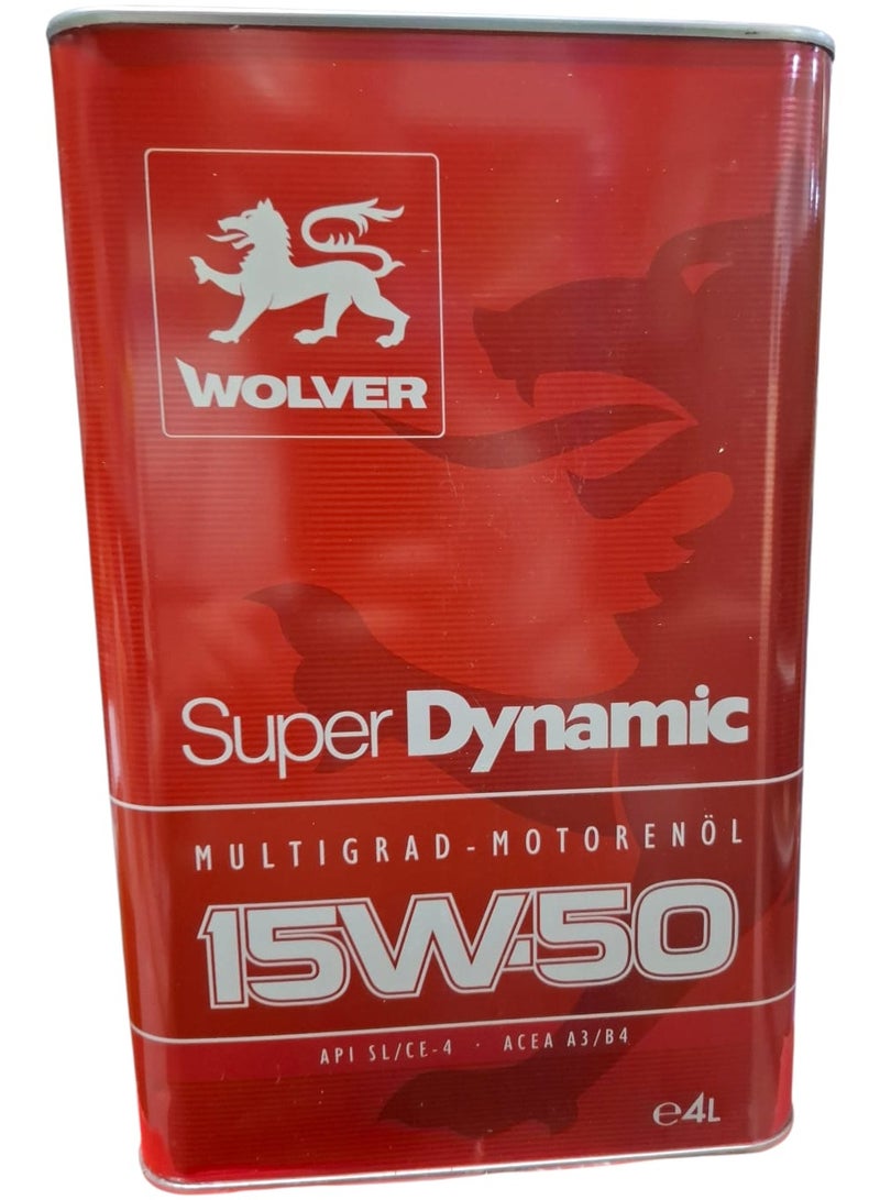 ولفر زيت موتور  4 لتر صناعه المانيه عمر 6000ك.م  15 W -50  WOLVER - Image 1