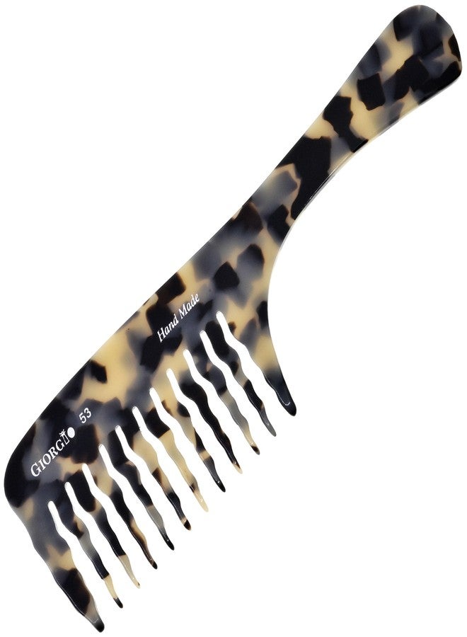 Giorgio G53 Wide Tooth Comb for Curly Hair Detangler, Wide Tooth Combs for Women with Thick Hair, Large Tooth Comb For Wet Hair and Dry, Handmade Rake Comb Detangler Saw-Cut and Hand Polished (8") - Image 1