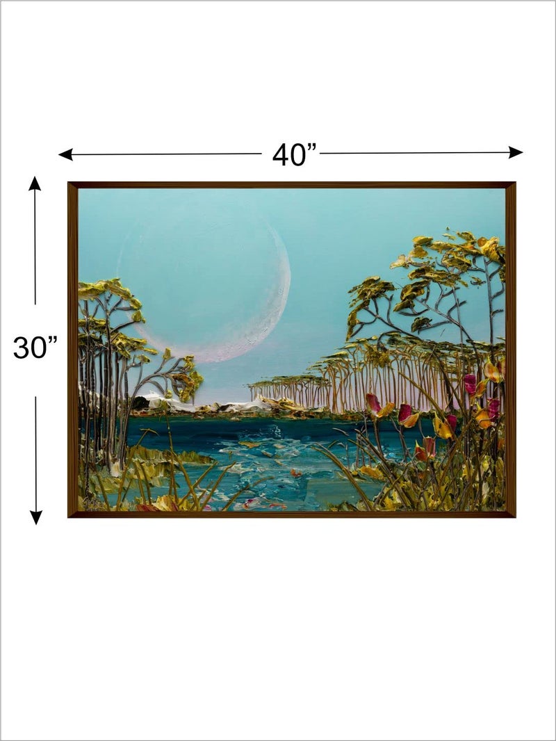 Artsense Painting for wall decoration Abstract wall painting for living room big size painting for home decoration with frameMulticolour30x40 inches76x101 cm - Image 2