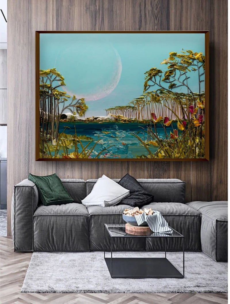 Artsense Painting for wall decoration Abstract wall painting for living room big size painting for home decoration with frameMulticolour30x40 inches76x101 cm - Image 1