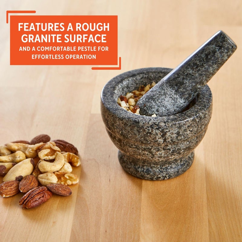 IMUSA USA Small Polished Mortar and Pestle, 3.75â€, Granite - Image 4