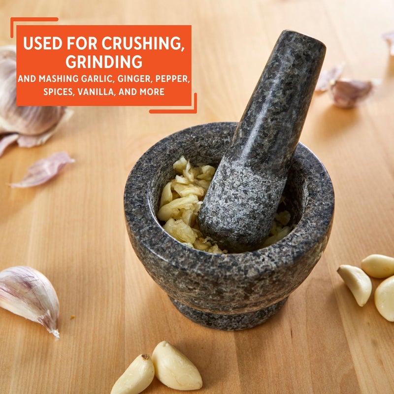 IMUSA USA Small Polished Mortar and Pestle, 3.75â€, Granite - Image 5