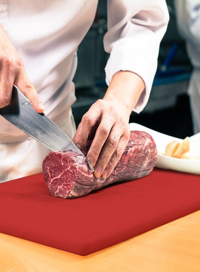 Dexas NSF Certified Polysafe Cutting Board with Handle, 11 x 14.5 Inches, Reversible Kitchen Cutting Board, Red - Image 3