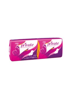Private Femining Pads With Wings Extra Thin Night 14 Pads 