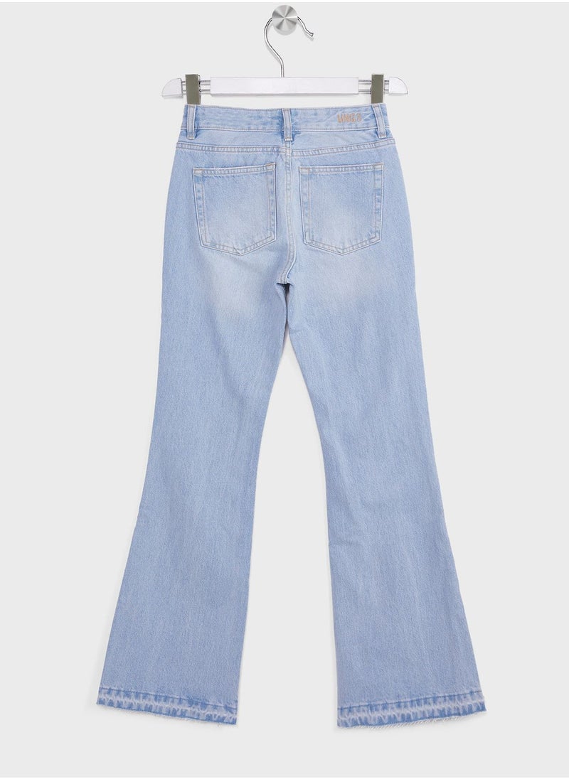 MANGO - Youth Distressed Flared Jeans - Image 1
