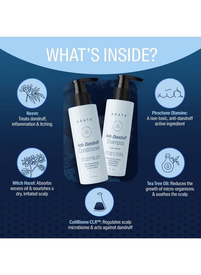 ARATA Anti Dandruff Detox Duo For Normal To Oily Hair ; Anti Dandruff Shampoo (200 Ml) And Conditioner (200 Ml) ; Removes Dandruff From The First Wash ; Conditions Hair - Image 4